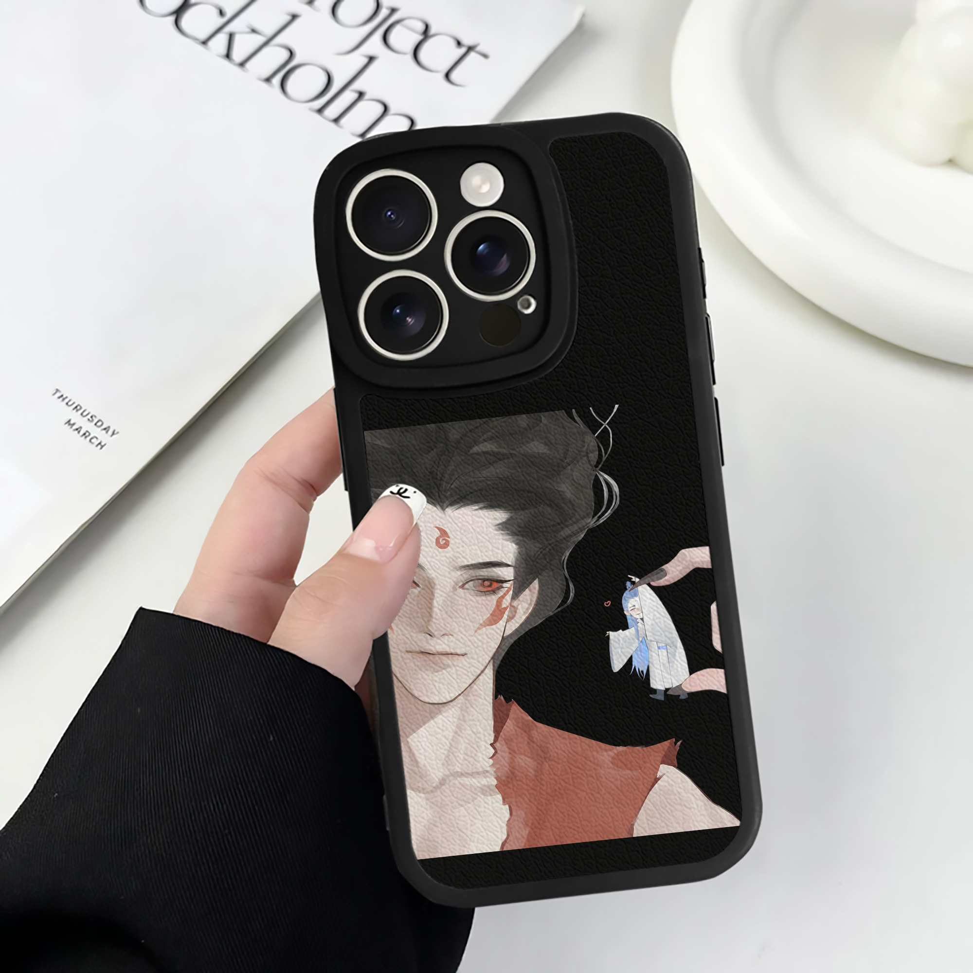 （画像用） Ne Zha 2 ナタ 魔童の大暴れ 【iPhone 16シリーズ対応】シリコンスマホケース（レザー調） 材質：シリコン